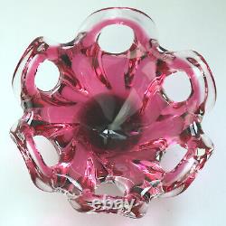A wonderful Chribska Glassworks organic pierced Bowl C. 20thC
