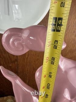 Accent 2000 Pink Art Glass Nude Female Figurine Art Deco Style Sculpture 24