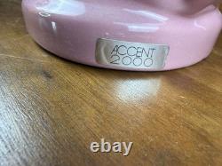 Accent 2000 Pink Art Glass Nude Female Figurine Art Deco Style Sculpture 24
