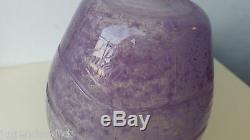 Acid Etched Art Deco Vase Degue Made In France Pink Glasspowders Inclusions