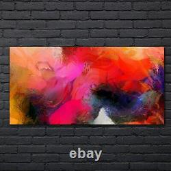 Acrylic Glass Print Wall Art Picture 140x70 Decor Painting Abstract Red Pink