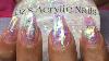 Acrylic Nails Pink Bling Angel Paper