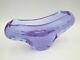 Alexandrite colour changing pink blue Murano art glass bowl oblong shape very re