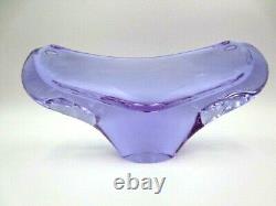 Alexandrite colour changing pink blue Murano art glass bowl oblong shape very re