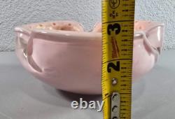 Alfredo Barbini Murano Pink Gold Accents Italian Art Glass Bowl Ashtray Rare