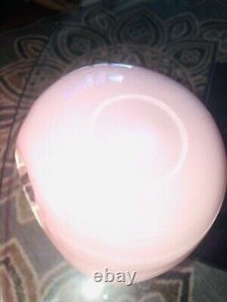 Alfredo Barbini Pulegoso Murano Art Glass, RARE Pink Green, Spec Bubbles 50's Bowl