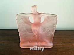 Antique Art Deco Mckee Pink Glass Danse De Lumiere Nude Lamp 1930's Top Only