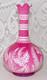 Antique Baccarat Cameo Glass Vase Cut With Butterfly Flowers Pink To White 12cm