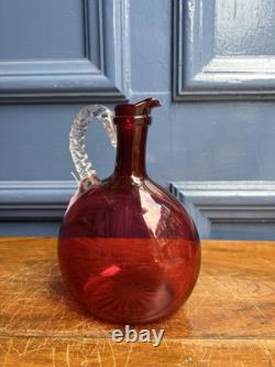 Antique Early Victorian Cranburry Jug