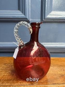 Antique Early Victorian Cranburry Jug