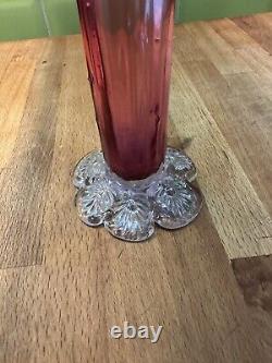 Antique Glass Thorn Posy Vase Victorian