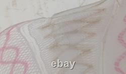 Antique Murano Pink and White Latticino Bowl and Plate