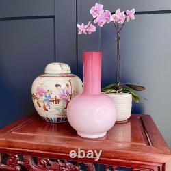 Antique Peachblow Glass Vase by Thomas Webb Victorian 1890s interior design