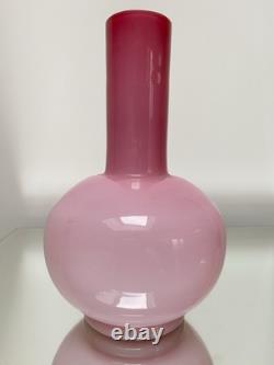 Antique Peachblow Glass Vase by Thomas Webb Victorian 1890s interior design