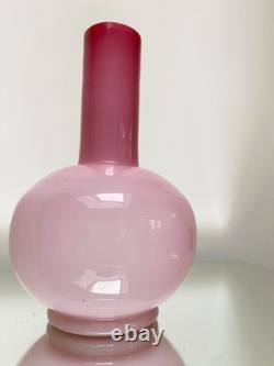 Antique Peachblow Glass Vase by Thomas Webb Victorian 1890s interior design