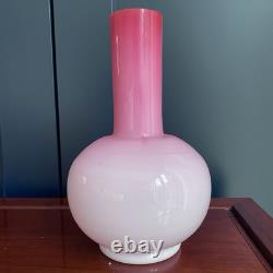 Antique Peachblow Glass Vase by Thomas Webb Victorian 1890s interior design