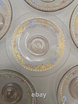Antique Pink Art Glass Finger Bowls Set Of 6 Moser Style