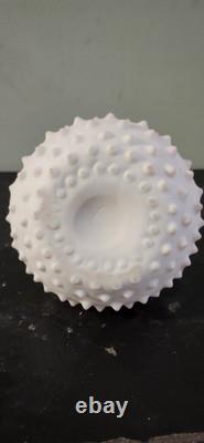 Antique Pink Rosalene Satin Hobnail Art Glass Jug Uranium