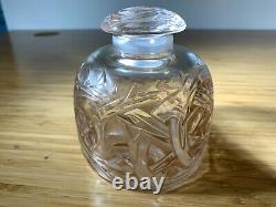 Antique Rene Lalique Epines Rose Stained large Perfume Bottle Signed and MINT