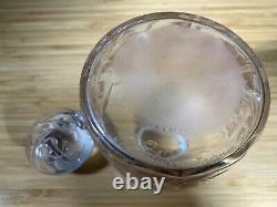 Antique Rene Lalique Epines Rose Stained large Perfume Bottle Signed and MINT