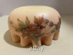 Antique (Super RARE) Thomas Webb & Sons Queen Burmese Art Glass Pinched Bowl