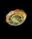 Antique Tiffany Favrile LCT Signed Art Glass Bowl Ruffled Edges Iridescent Pink