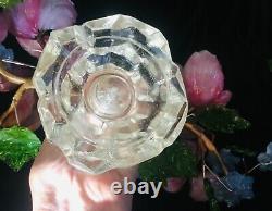 Antique Venetian Murano Glass Pink, Blue and Green Flower Centerpiece 22