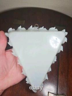 Antique Victorian Cased Glass Jagged Edge UV Sensitive Handled Dish