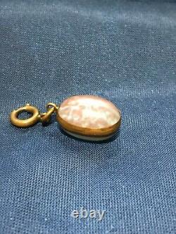 Antique Victorian Huge Saphiret Orb Pendant 1.8cm length 1.2cm across 5g weight