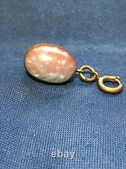 Antique Victorian Huge Saphiret Orb Pendant 1.8cm length 1.2cm across 5g weight