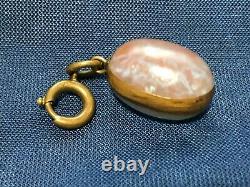 Antique Victorian Huge Saphiret Orb Pendant 1.8cm length 1.2cm across 5g weight