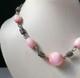 Antique art deco french louis rousselet pink glass beaded rare 1920s necklace