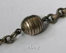 Antique art deco french louis rousselet pink glass beaded rare 1920s necklace