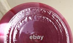 Antonio Garcia Signed Red And Pink 2 Handled Blown Art Glass Vase