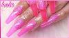 Apresgelx System Dupe True Pink Holo Powder Pink Glass Coffin Gel Set