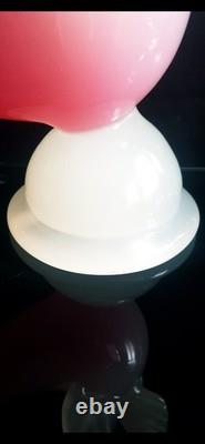 Archimede Seguso Large Murano Glass Pink Alabastro Bird