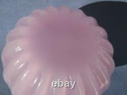 Archimede Seguso Murano Art Glass Alabastro Pink Vase Ribbed Body Design