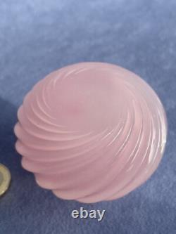 Archimede Seguso Murano Art Glass Pink Alabastro Perfume Bottle Ribbed Body