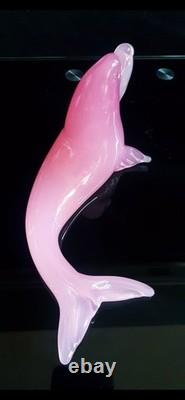 Archimede Seguso Murano Glass Pink Alabastro Sea lion