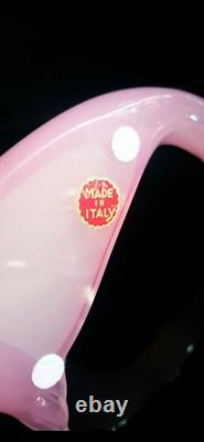 Archimede Seguso Murano Glass Pink Alabastro Sea lion