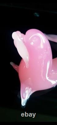 Archimede Seguso Murano Glass Pink Alabastro Sea lion