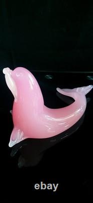 Archimede Seguso Murano Glass Pink Alabastro Sea lion