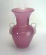Archimede Seguso Murano Glass Vase Pink Alabastro