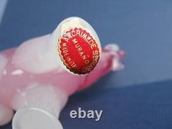 Archimede Seguso Rare Design Pink Alabastro Art Glass Elephant Seguso Label on