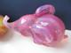 Archimede Seguso Rare Pink Opalescent Art Glass Lovely Dumbo Elephant Label on