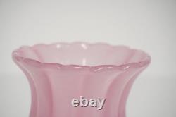 Archimede Seguso Vetro d'Arte Vetri Murano Vase Italy Ribbed 70s 80s Glass Pink