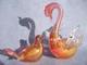 Archimede Seguso Vintage Murano Art Glass Lovely Bird Swan Pink Gold Aventurine