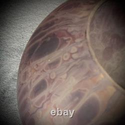 Aronof Israel Glass Vase Hand Made Art Pink & Purple Studio Glass