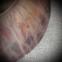 Aronof Israel Glass Vase Hand Made Art Pink & Purple Studio Glass