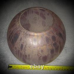 Aronof Israel Glass Vase Hand Made Art Pink & Purple Studio Glass